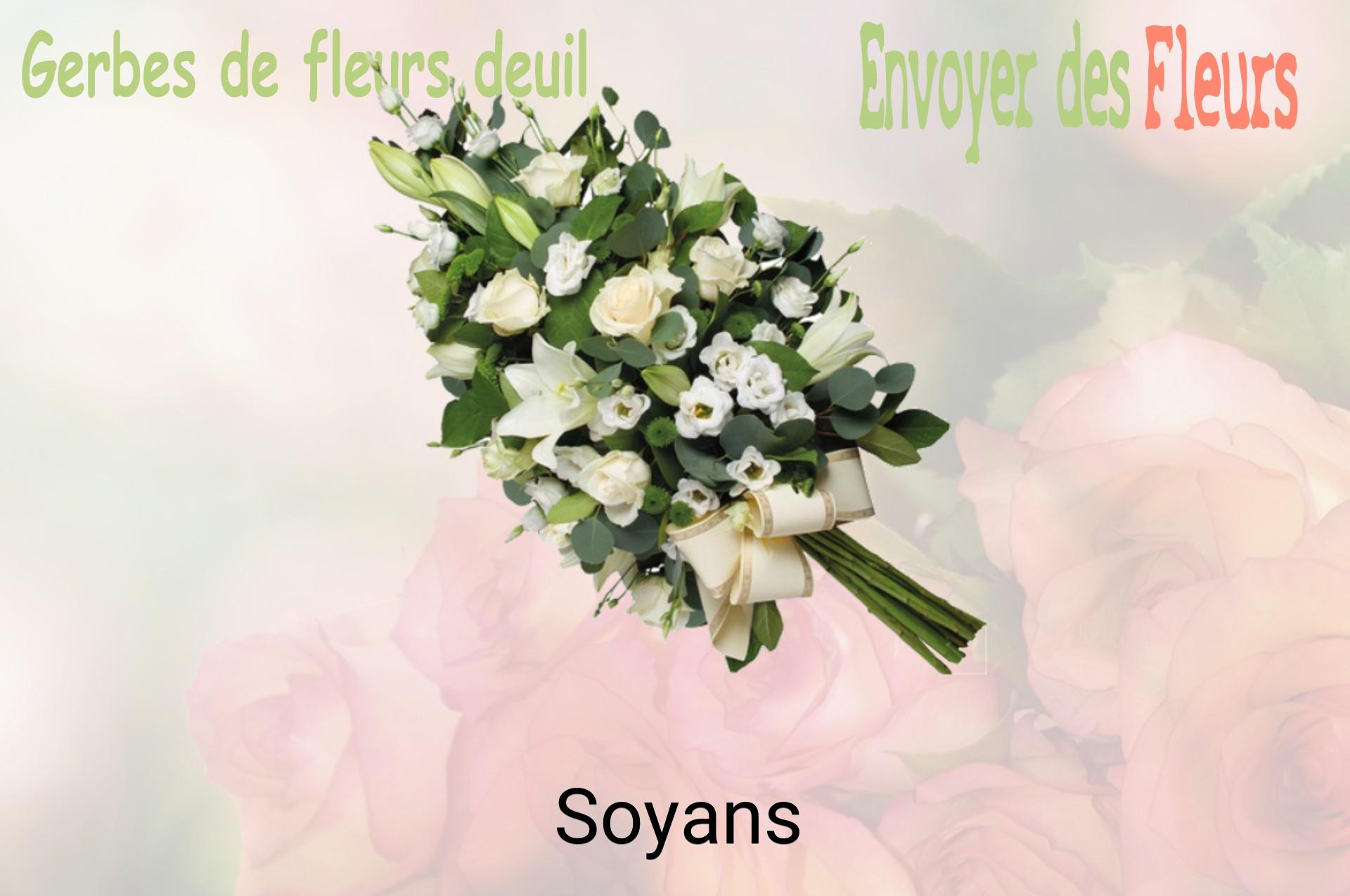 Gerbe de fleurs de deuil livrée à Soyans
